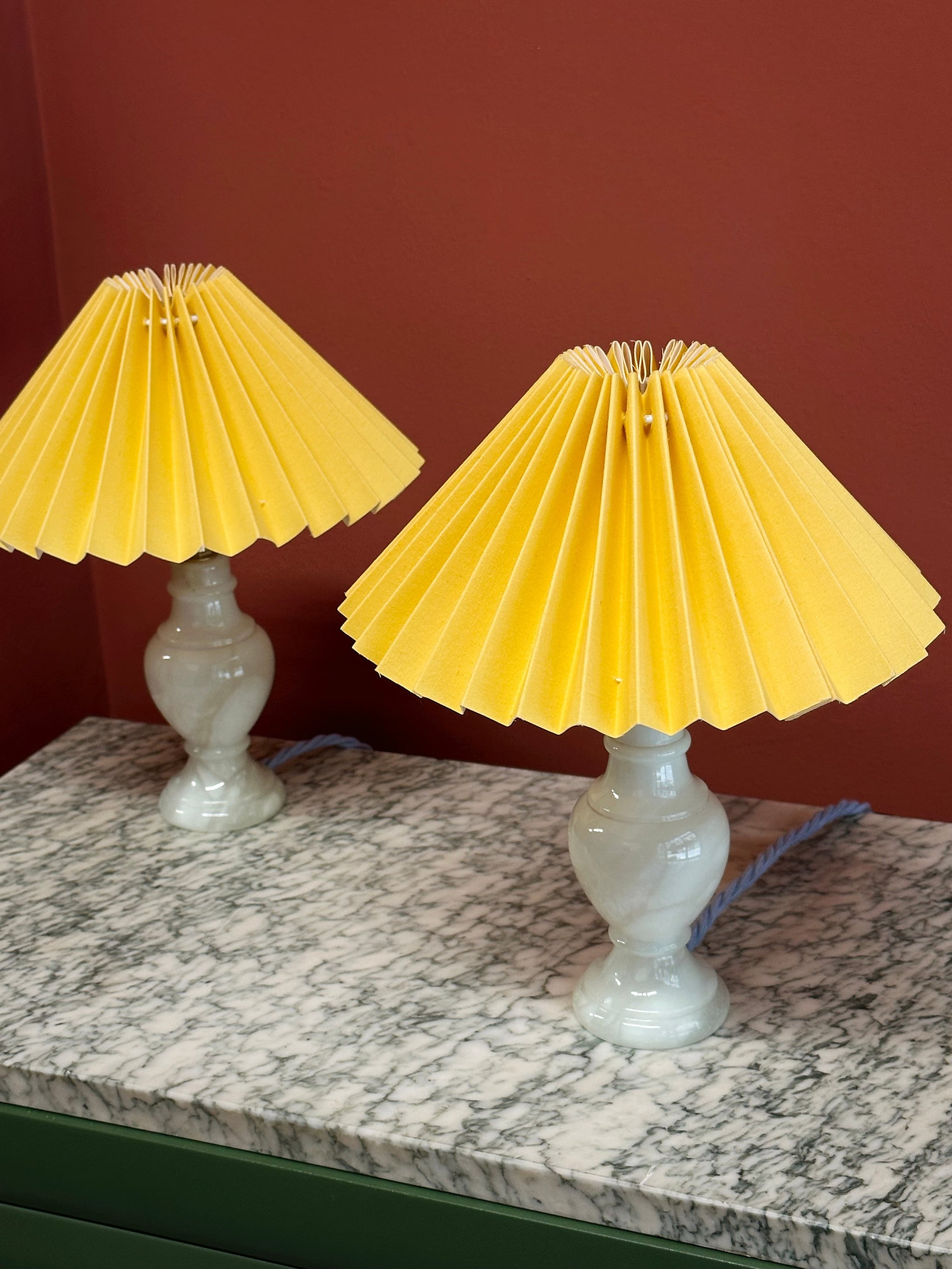 Vintage marble hotsell lamps for sale